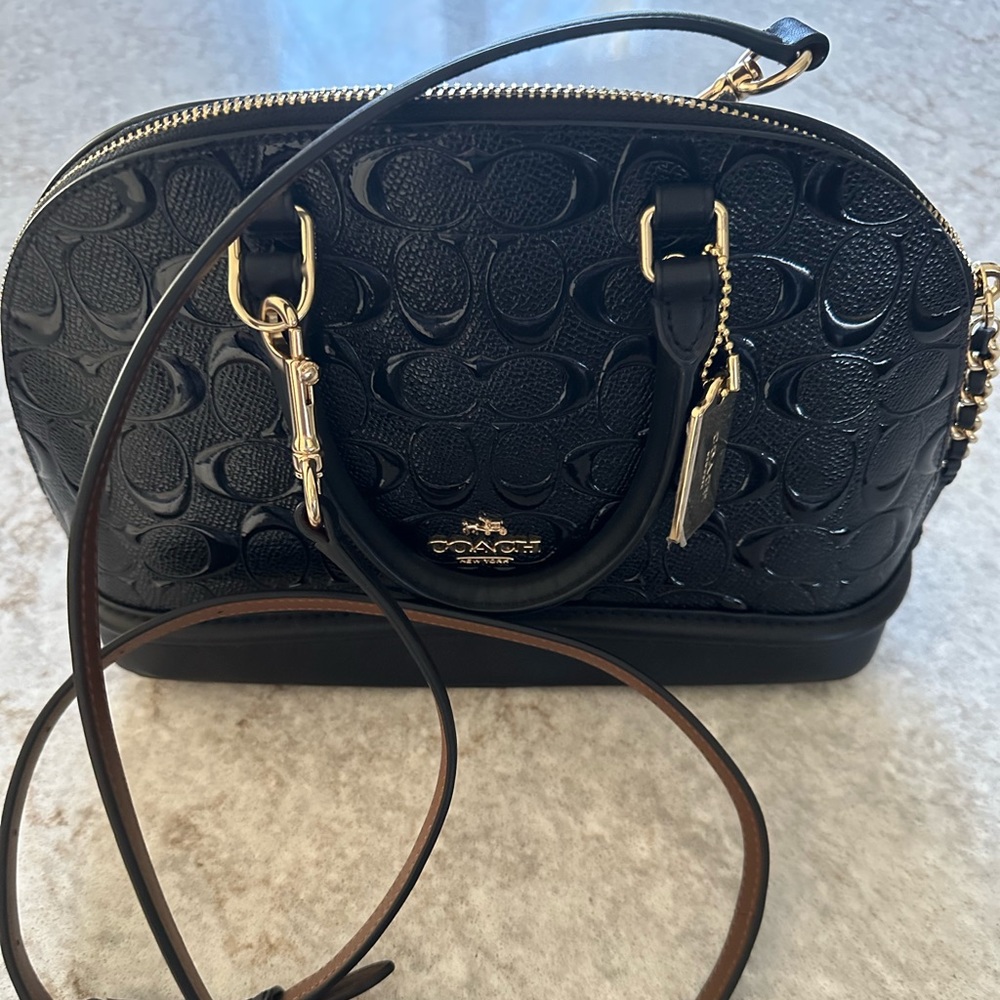 Coach black detailed bag